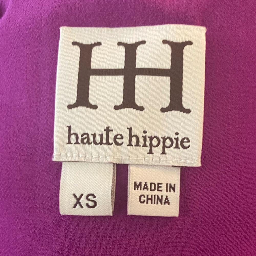 Haute Hippie Purple 100% Silk Camisole Lined Size XS NWOT - Picture 3 of 5
